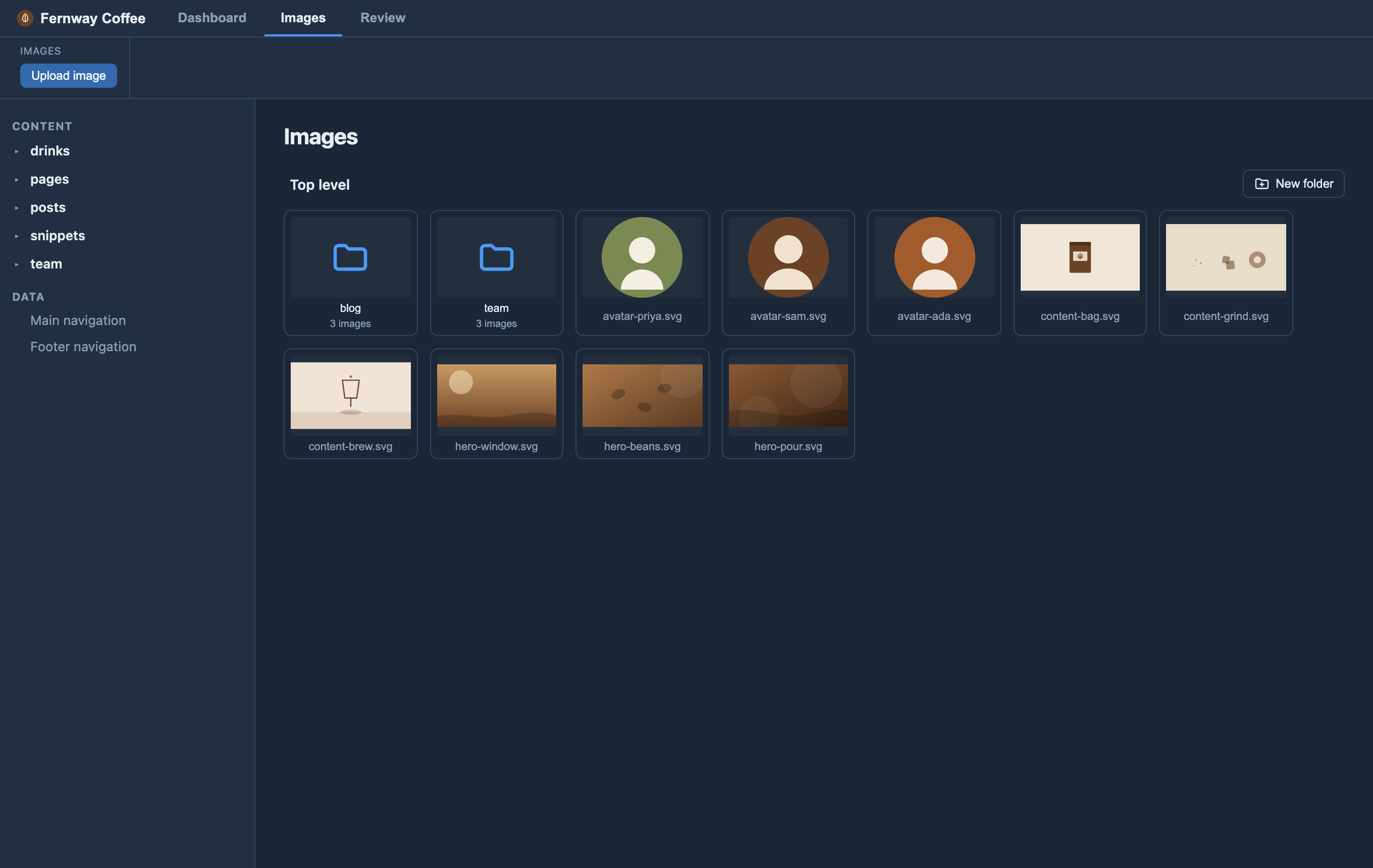 Images and assets